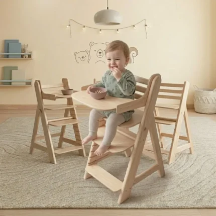 Silla de Comer Evolutiva Montessori + Arnés